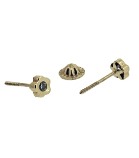 PENDIENTE FLOR NIÑA  ORO 18 KTES. 4 MM.