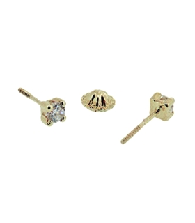 PENDIENTE UNISEX ORO 18 KTES. 3,30 X 3,3