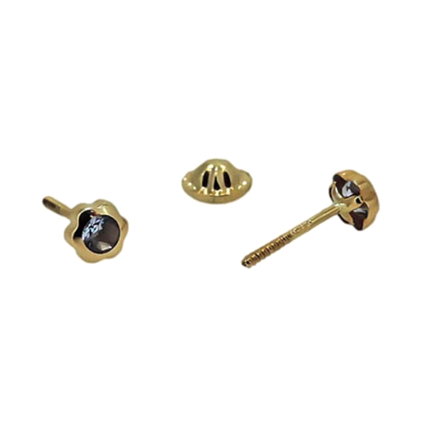 PENDIENTE AGUA MARINA ORO 1ª LEY 4 MM ZI