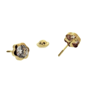PENDIENTE MARGARITA ORO 18 KTES. 6 MM ZI