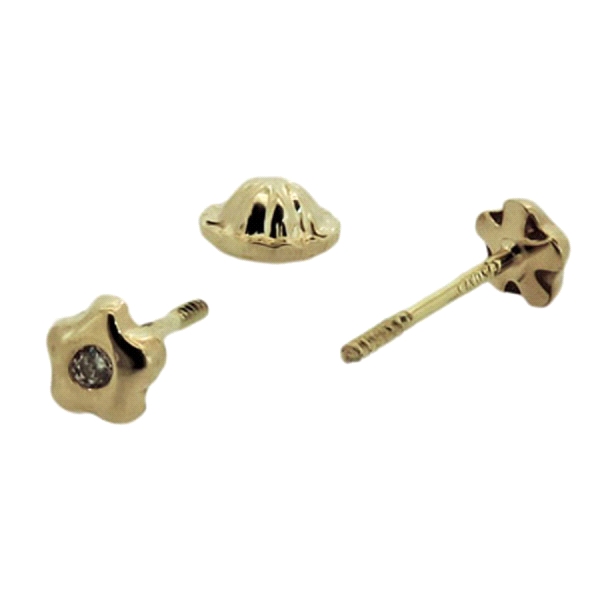 PENDIENTE BEBÉ ORO 18 KTES. 4 MM. UNISEX