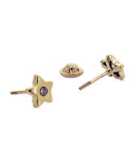 PENDIENTE ESTRELLA ORO 18 KTES. 6 MM.
