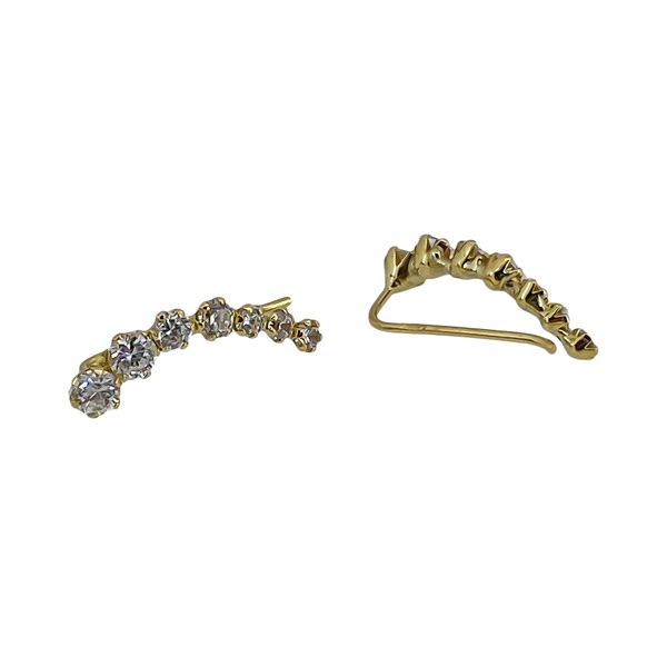 PENDIENTES TREPADOR ORO PRIMERA LEY 17MM