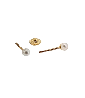 PENDIENT PERLA RECIÉN ORO 1ª LEY 3 MM