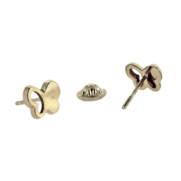 PENDIENTE MARIPOSA ORO 1ª LEY 6,50X5,50