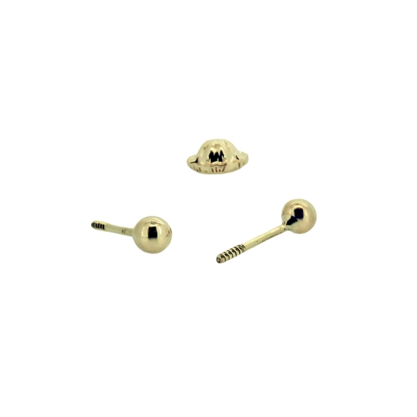 PENDIENTE BEBÉ UNISEX BOLA ORO 18 KTES.3