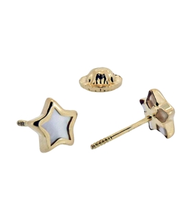 PENDIENTE ESTRELLA NACAR ORO 18 KTES. 5,