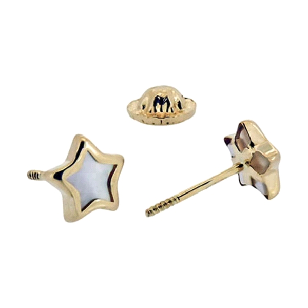 PENDIENTE ESTRELLA NACAR ORO 18 KTES. 5,