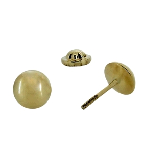 PENDIENTE MEDIA BOLA ORO 1ª LEY 6 MM.