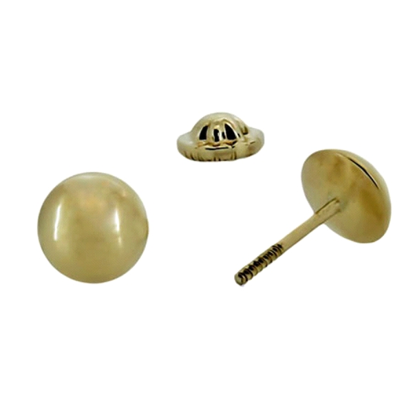 PENDIENTE MEDIA BOLA ORO 1ª LEY 6 MM.