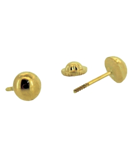 PENDIENTE MEDIA BOLA ORO 1ª LEY 5 MM BRI
