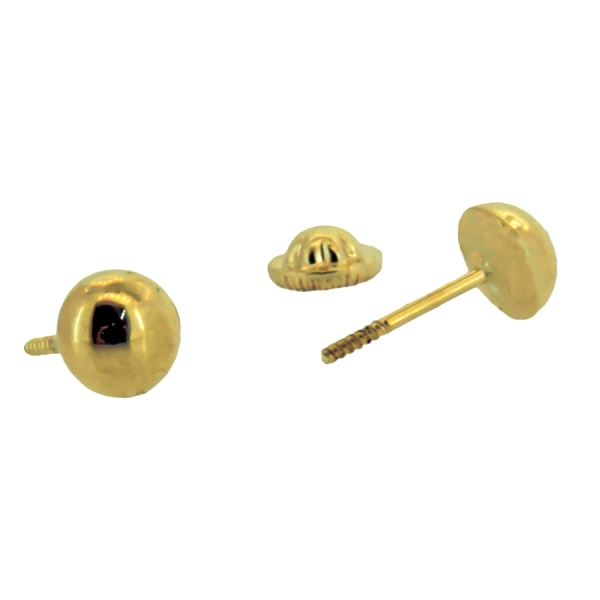 PENDIENTE MEDIA BOLA ORO 1ª LEY 5 MM BRI