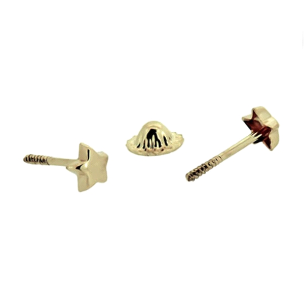 PENDIENTE ESTRELLA ORO 18 KTES. 3.50 MM.