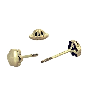 PENDIENTE NIÑA FLOR ORO 18 KTES. 4 MM.