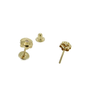 PEND. TUER. FLOR ZIR. 5MM ORO 1 LEY