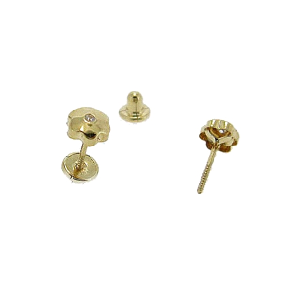 PEND. TUER. FLOR ZIR. 5MM ORO 1 LEY