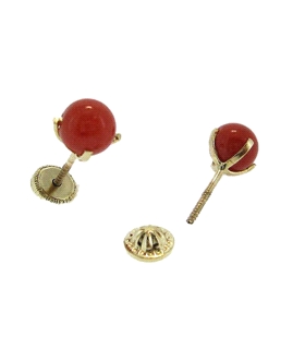 PENDIENTE CORAL ORO 1ª LEY 5,30 MM 4 GAR