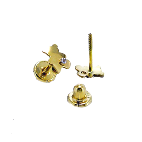 PENDIENTE OSITO ORO 1ª LEY 4 X 5,5 MM ZI