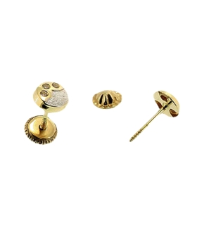 PENDIENTE NIÑA ORO 1ª LEY 5,5 MM ZIRC