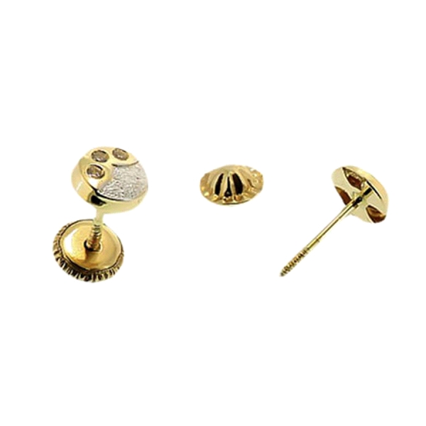 PENDIENTE NIÑA ORO 1ª LEY 5,5 MM ZIRC