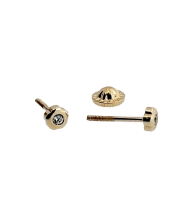 PENDIENTES BEBÉ UNISEX ORO 1ª LEY 3 MM