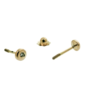 PENDIENTES BEBÉ BRILLANTES ORO 1ª LEY