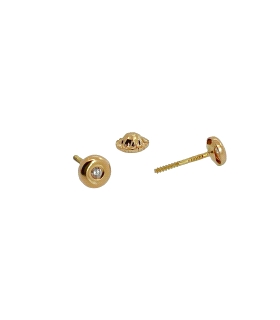PENDIENTES BEBÉ BRILLANTES ORO 1ª LEY