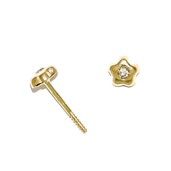 PENDIENTES BEBÉ BRILLANTES ORO 1ª LEY