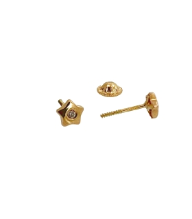 PENDIENTES BRILLANTES ORO PRIMERA LEY