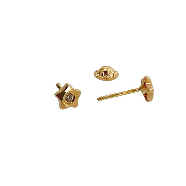 PENDIENTES BRILLANTES ORO PRIMERA LEY