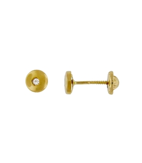 PENDIENTES BEBÉ BRILLANTES ORO 1ª LEY