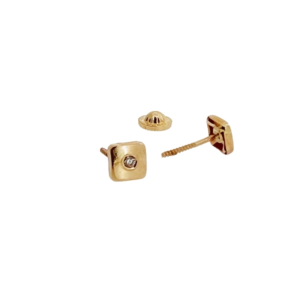 PENDIENTES BRILLANTES ORO PRIMERA LEY