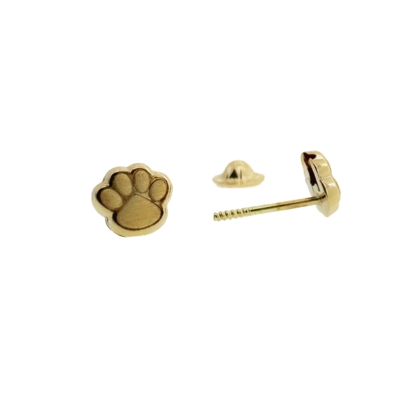 PENDIENTE HUELLA ANIMAL ORO 18 KTES. 5.3