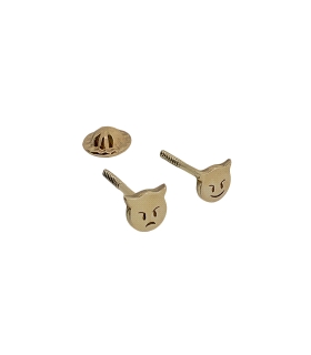 PENDIENTE EMOJI ORO 18 KTES. 4 MM VECTOR