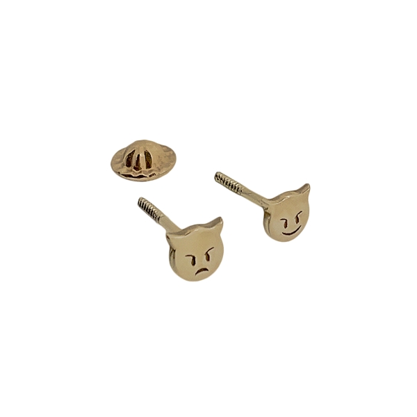 PENDIENTE EMOJI ORO 18 KTES. 4 MM VECTOR