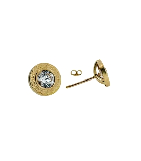 PENDIENTE GRECA ORO 18 KTES. 9 MM.