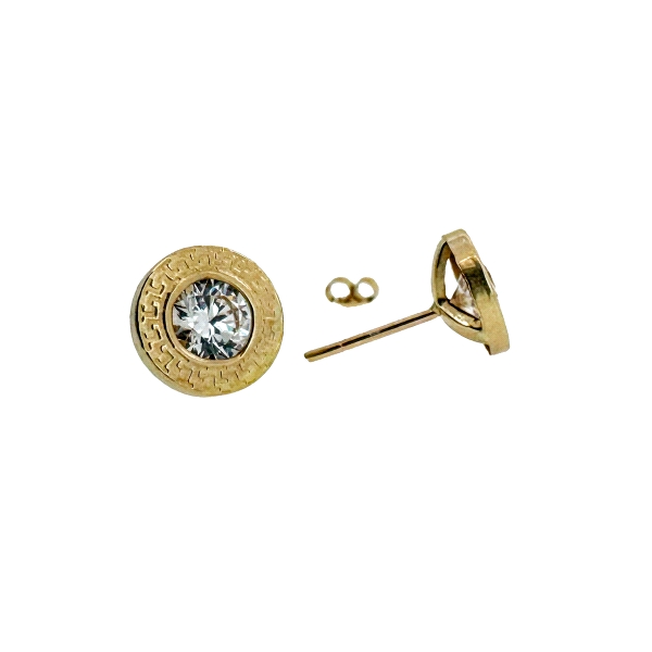PENDIENTE GRECA ORO 18 KTES. 9 MM.