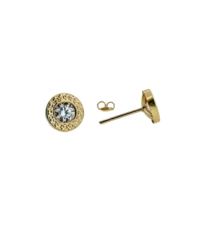 PENDIENTE GRECA ORO 18 KTES. 7.50 MM.
