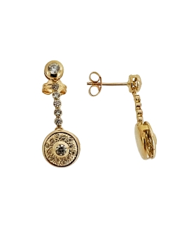 PENDIENTE NOVIA ORO 18 KTES. 24 MM