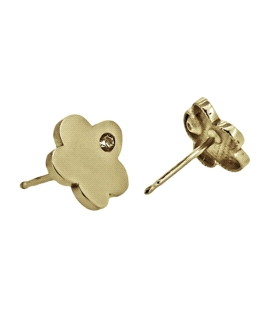 PENDIENTE FLOR ORO 1ª LEY 7,50 MM CIRCON