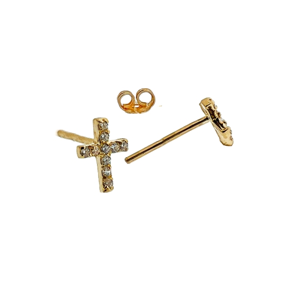 PENDIENTES CRUZ ORO 1ª LEY 6,50 X 4,80