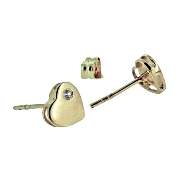PENDIENTES CORAZON ORO PRIMERA LEY
