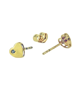 CORAZON PENDIENTE ORO 1ª LEY ZIRCONITAS