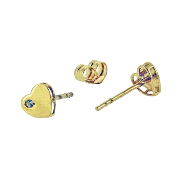CORAZON PENDIENTE ORO 1ª LEY ZIRCONITAS