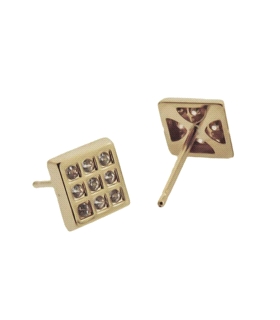 PENDIENTE JUVENIL ORO 1ª LEY 6 X 6 MM