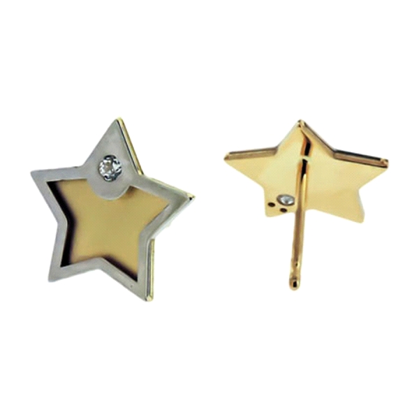 ESTRELLA PENDIENTE ORO 1ªLEY 9,50 X 1 MM