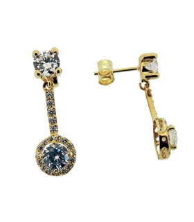 PENDIENTE NOVIA ORO 18 KTES. CIRCONITAS