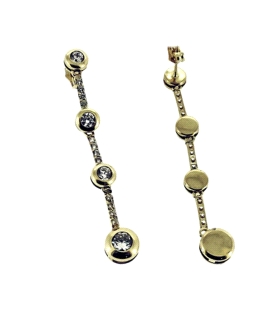 PENDIENTE NOVIA ORO 1ª LEY ZIRCONITAS