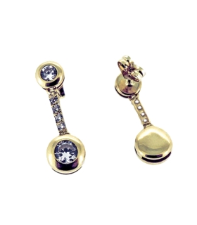 PENDIENTE NOVIA ORO 1ª LEY ZIRCONITAS