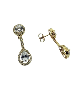 PENDIENTE CLASICO NOVIA ORO 18 KTES.